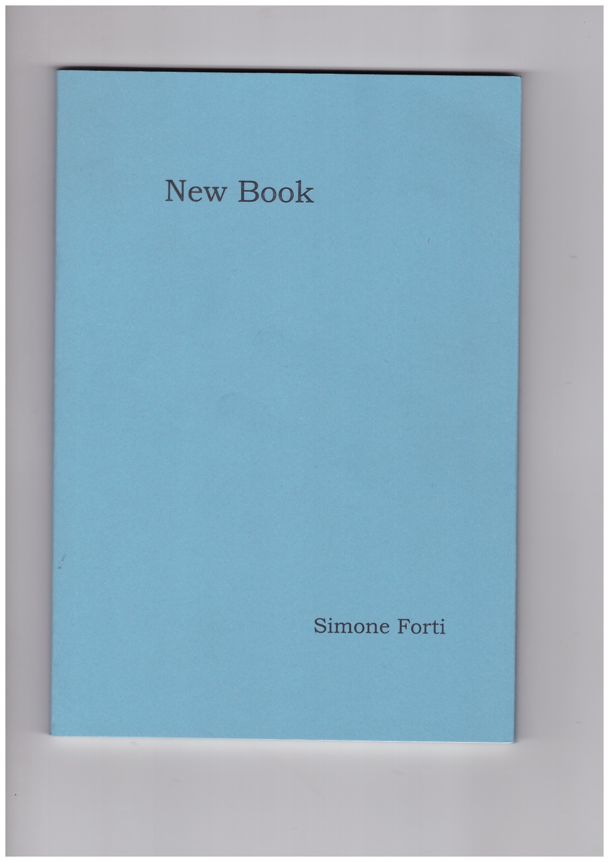 FORTI, Simone - New Book